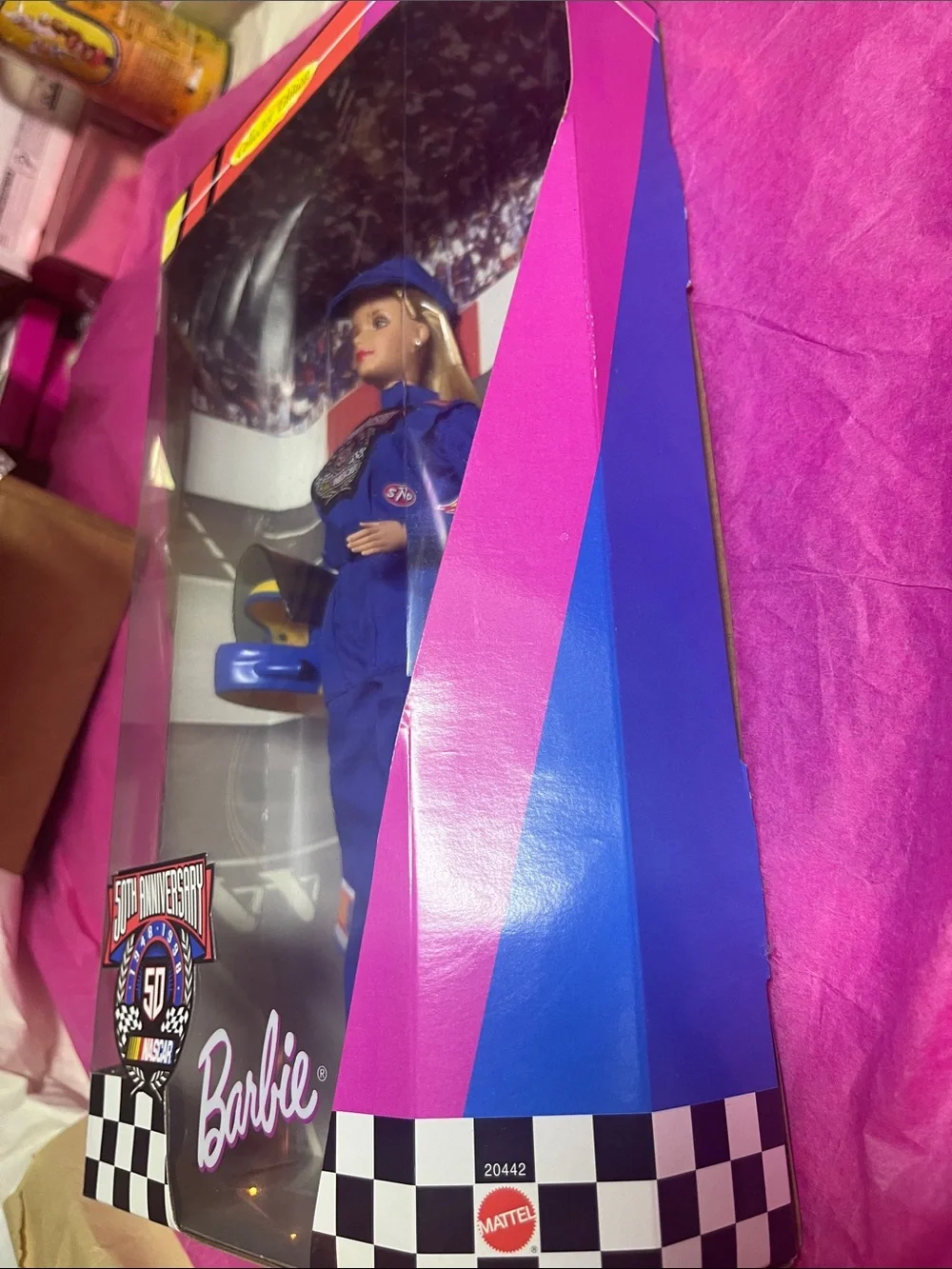 1998 Mattel NASCAR 50th Anniversary Collector Edition Barbie (Model #20442) NRFB
